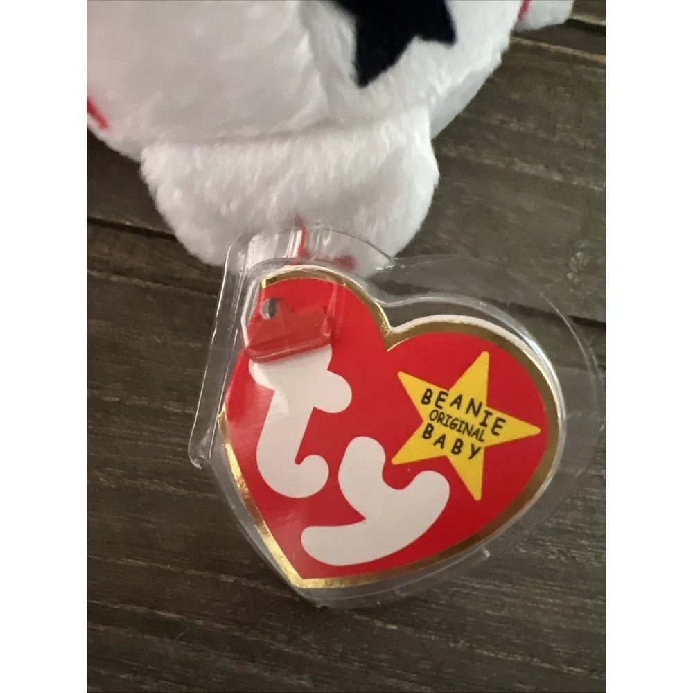 Ty Beanie Baby Glory the Bear 1998 Patriotic American Flag Stars Plush Toy